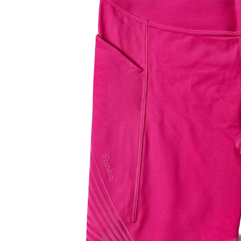 ❤️VALENTINE SPECIAL❤️FANKA Body Sculpt Side Pocket Capri Leggings In Magenta - Picture 6 of 12
